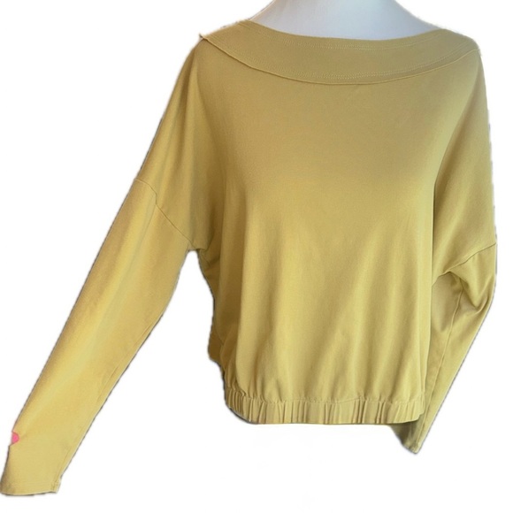 Easel Tasha Open back long sleeve top in Yellow tone S - Picture 4 of 10